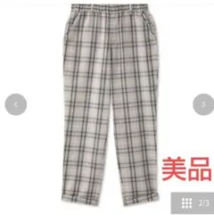 『 美品』しまむら チェック柄 カジュアルパンツ シェフパンツ ポケット付き 春