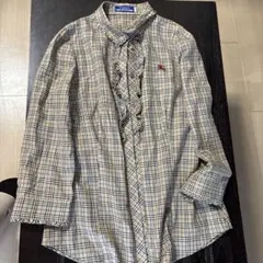 BURBERRY BLUE LABEL チェック柄五分袖シャツ 38