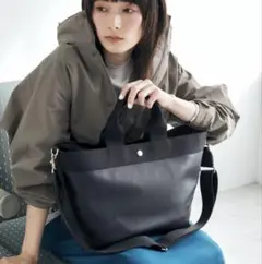 【極美品】TOPKAPI リプル A4 トート バッグ L 2way ブラックのサムネイル