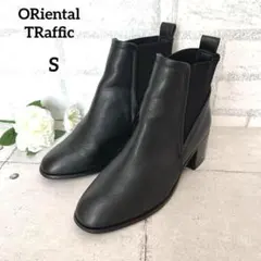 【オリエンタルトラフィック】サイドゴアブーツ♡チャンキーヒール ブラック S