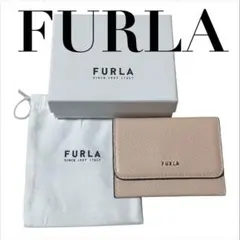 【極美品】 現行FURLAフルラ　レザー　カードケース　ライトピンク