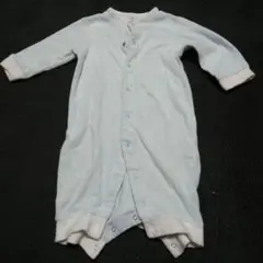 ５０５　バーバリー　BURBERRY フリースロンパース ライトブルー　７０