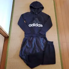 adidas セットアップ 黒 レディース