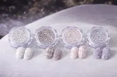 ネイルパウダーセット カラフル 4個