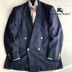 希少ＸＬ/ＡＢ７　BURBERRY バーバリー　金ボタンチェックジャケット