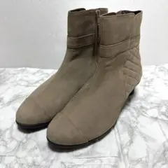 ペダラ　ショートブーツ　スエード　24㎝　グレージュ　アシックスウォーキング