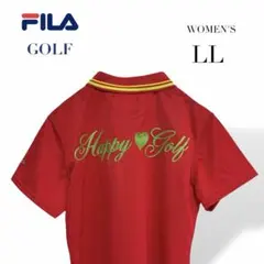 FILA GOLF Happy Golf ♡ 刺繍 ポロシャツ LLのサムネイル
