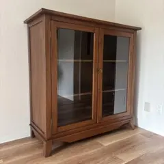 60s ジャパン ヴィンテージ ガラスキャビネット 棚 仕上済み - メルカリ