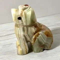 アフガンジェイド 犬 インテリア置物 ライトグリーン