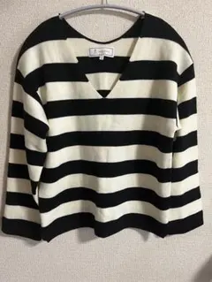 ROPÉ PICNIC ストライプ Vネックニット 38