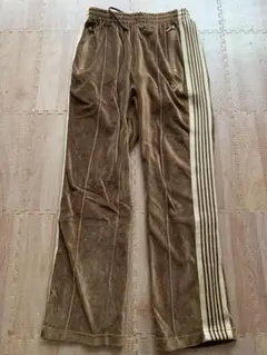 NEEDLES◉トラックパンツ　ベロア　ブルーグレイ×ブラウン NEEDLES/ニードルズ】Narrow Track Pant - C/PE Velour - 2023SS