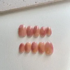 桃ネイル ネイルチップ サイズオーダー