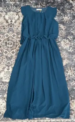 未使用　パーティドレス　ワンピース　ピーコックグリーン