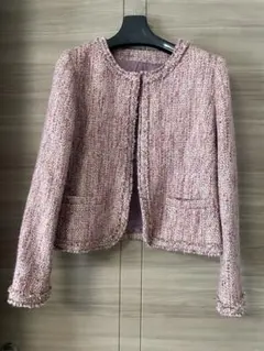 ギャバジンケーティー Gabardine K.T ジャケット ツイード ピンク