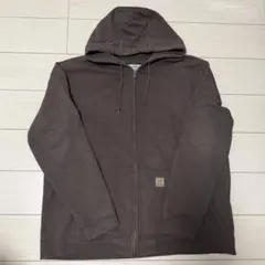 古着 00s Carhartt カーハート 2XL ブラウン フルジップパーカー