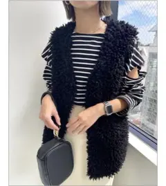 INGNI イング　ボリュームプードルファーベスト　ブラック