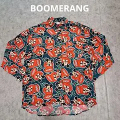 【希少】BOOMERANG ミッキーマウス柄 シルク100%シャツ Mのサムネイル