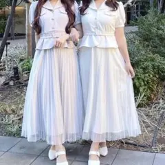 evelyn 開襟プリーツOP