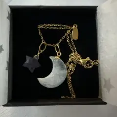 月と星のモチーフ ネックレス