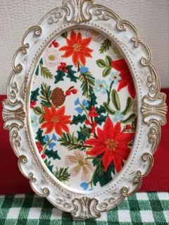 .*↟⍋*↟⁡⁡. Xmas ☆ファブリックフレーム ◊ オーバル型☆*.