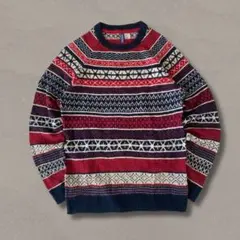 H&M セーター　ニット　メンズ　S-Mサイズ 総柄　DIVIDED ウール