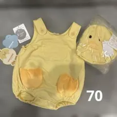 バースデイ　ひよこ　帽子付き　ロンパース　70 新品未使用