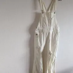 WEGO コーデュロイ アイボリー サロペット