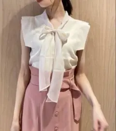 SNIDEL ボウタイニットプルオーバー