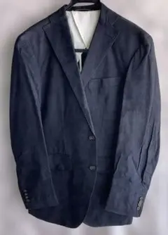 タカキュー Male&Co. 濃紺スエード 3つボタンカジュアルジャケット S