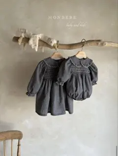 ♦︎新品♦︎monbebe ロンパース ネイビー 女の子 M