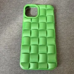 グリーン 立体パターン ソフトケース
