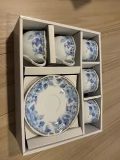 オールドノリタケ　NITTO　青い花柄ティーカップセット