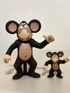 ゲゲゲの鬼太郎　ねずみ男(ねずみ衣装)　塗装消しゴムセット　デカ消し＆通常サイズ