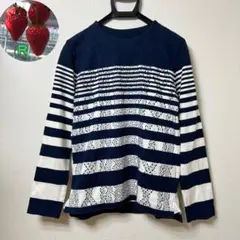 良品✨サカイ sacai  長袖トレーナー ボーダ柄 サイズ2のサムネイル