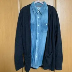 TK デニムシャツ/カーディガンセット
