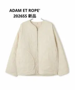 ADAM ET ROPE'【WEB限定】モールヤーンキルティングジップブルゾンのサムネイル