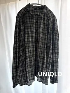 UNIQLO チェック柄 長袖ブラウスM