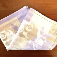 ランバン LANVIN COLLECTION 大判ハンカチ　ラベンダーフラワー柄