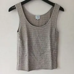 アルマーニコレッツォーニ ノースリーブ ニット ベスト 38 ベージュ