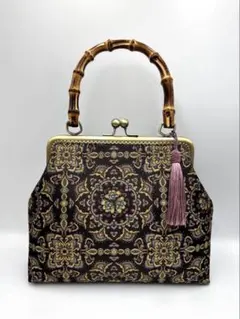 【ハンドメイド】ハンドバッグ バンブー 持ち手　#596