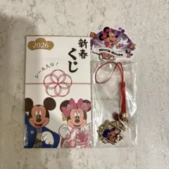 ディズニーストア　新春くじ　ミッキー　ミニー　ストラップ　2026