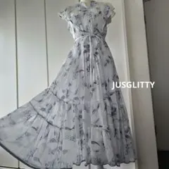 新品未使用　JUSGLITTY ジャスグリッティー アイビープリントワンピース