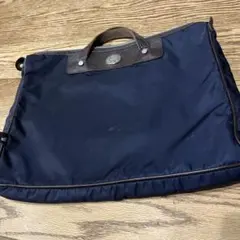 ネイビー ナイロン レザー バッグ　オロビアンコ