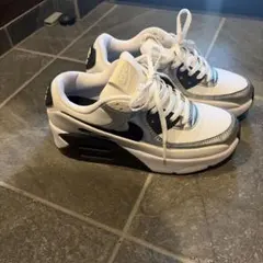 ナイキ ウィメンズ エアマックス90 LV8 シルバー/ブラック 24㎝