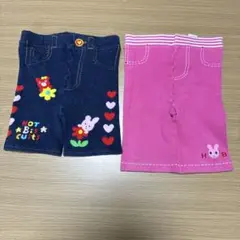 MIKI HOUSE ホットビスケッツ スパッツ レギンス2枚セット 80サイズのサムネイル