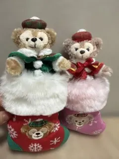 ダッフィー&フレンズ　クリスマス　ぬいぐるみバッジ