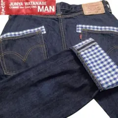✨JUNYA WATANABE Levi’s チェック ロールアップ デニム S
