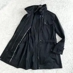 美品 2way バーバリー トレンチコート ノバチェック ベルト 黒 40