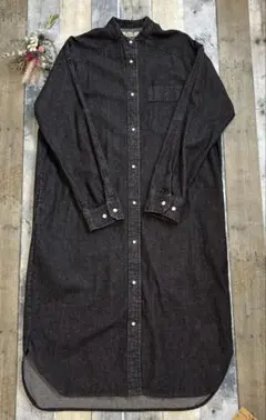 【新品未使用】ノンブルアンペール　ブラックデニムシャツコート