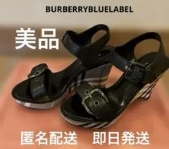 バーバリーブルーレーベル サンダル 黒 チェックのサムネイル